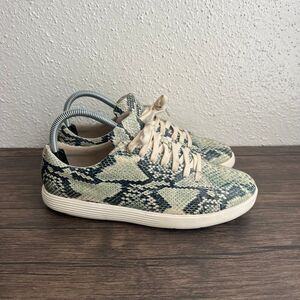 Cole Haan Grand Crosscourt Snakeskin Leather Sneakers 7.5 B Women Lace-Up W10498